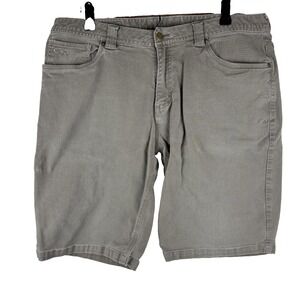 Outdoor Research Denim Jean Shorts Mens 36 Brown 5 Pocket Hiking Casual Logo OR